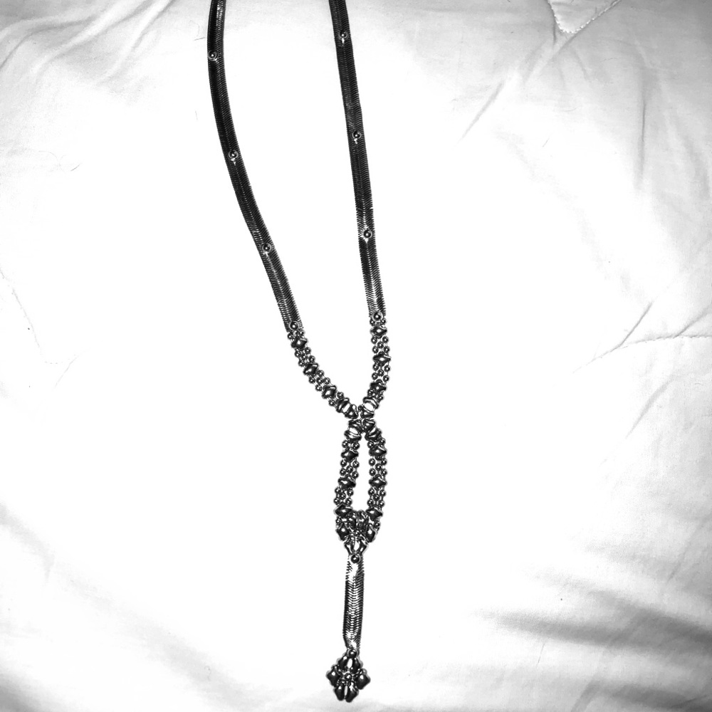 Silver Liquid Metal Necklace